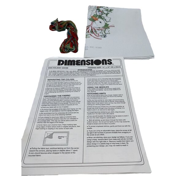 Dimensions Holiday Geese 8395 By Linda K. Powell Cross Stitch Kit Christmas - Picture 8 of 9